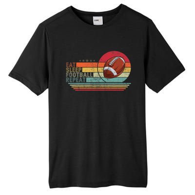 Retro Vintage Eat Sleep Football Repeat American Sport Tall Fusion ChromaSoft Performance T-Shirt