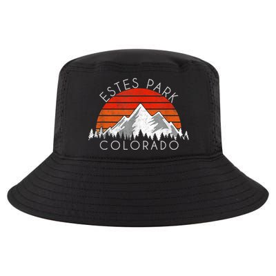 Retro Vintage Estes Park, Colorado Distressed Cool Comfort Performance Bucket Hat