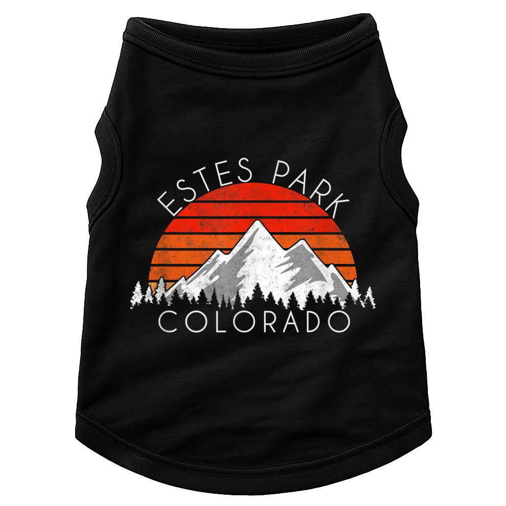 Retro Vintage Estes Park, Colorado Distressed Doggie Tank
