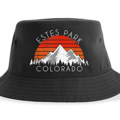 Retro Vintage Estes Park, Colorado Distressed Sustainable Bucket Hat