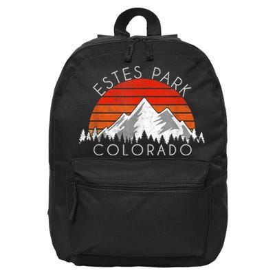 Retro Vintage Estes Park, Colorado Distressed 16 in Basic Backpack