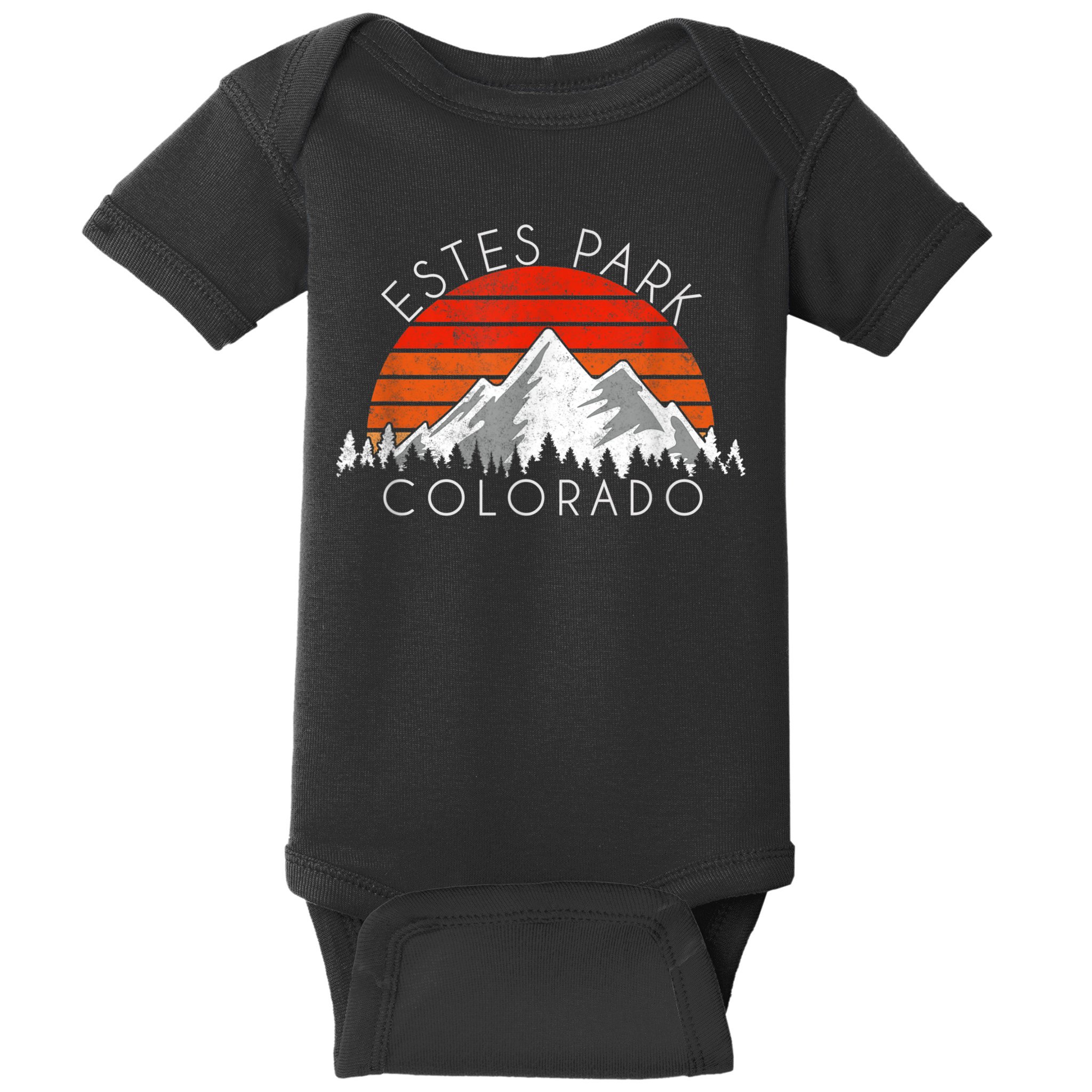 Retro Vintage Estes Park, Colorado Distressed Baby Bodysuit