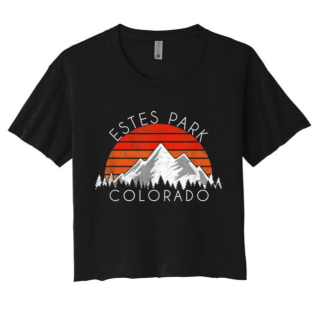 Retro Vintage Estes Park, Colorado Distressed Crop Top