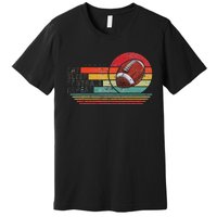 Retro Vintage Eat Sleep Football Repeat American Sport Premium T-Shirt