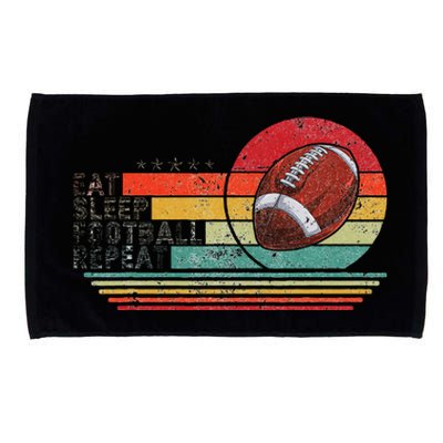 Retro Vintage Eat Sleep Football Repeat American Sport Microfiber Hand Towel