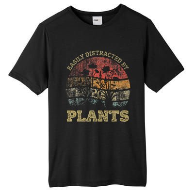 Retro Vintage Easily Distracted By Plants For Plants Lover Tall Fusion ChromaSoft Performance T-Shirt