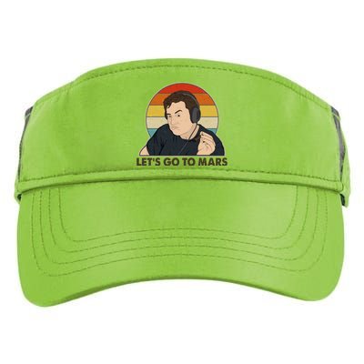 Retro Vintage Elon Musk Let's Go To Mars Adult Drive Performance Visor