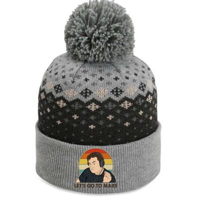 Retro Vintage Elon Musk Let's Go To Mars The Baniff Cuffed Pom Beanie