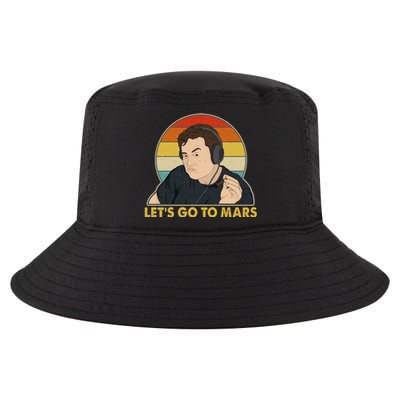 Retro Vintage Elon Musk Let's Go To Mars Cool Comfort Performance Bucket Hat