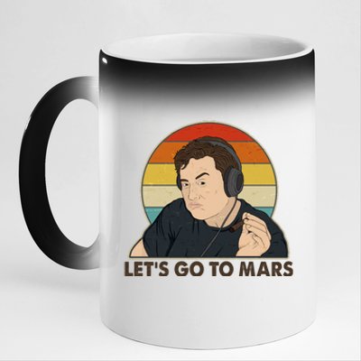 Retro Vintage Elon Musk Let's Go To Mars 11oz Black Color Changing Mug