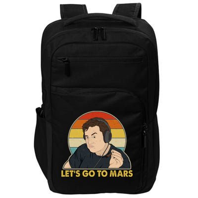 Retro Vintage Elon Musk Let's Go To Mars Impact Tech Backpack