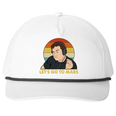 Retro Vintage Elon Musk Let's Go To Mars Snapback Five-Panel Rope Hat