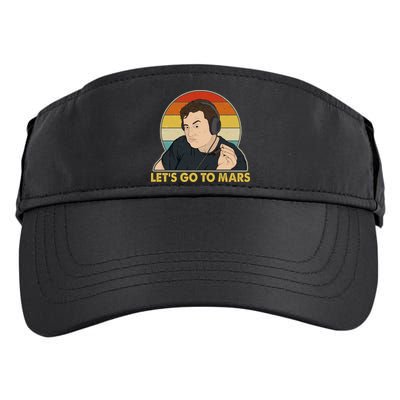 Retro Vintage Elon Musk Let's Go To Mars Adult Drive Performance Visor