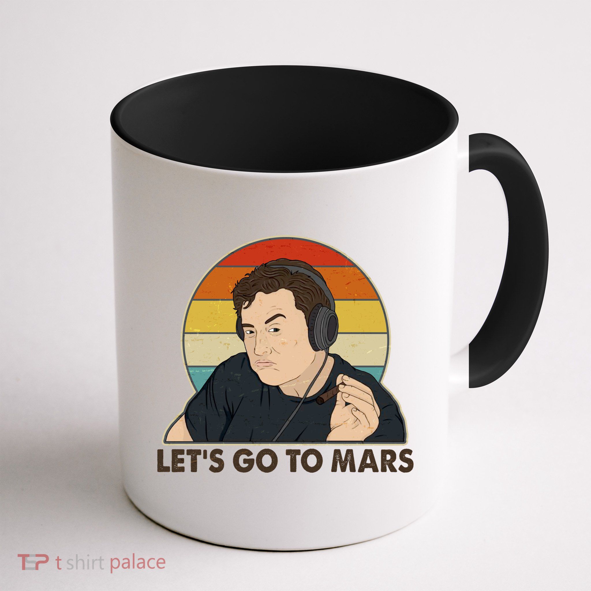 Retro Vintage Elon Musk Let's Go To Mars Mug