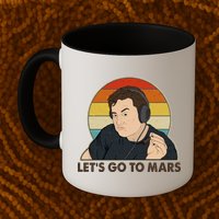 Retro Vintage Elon Musk Let's Go To Mars Mug