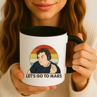 Retro Vintage Elon Musk Let's Go To Mars Mug