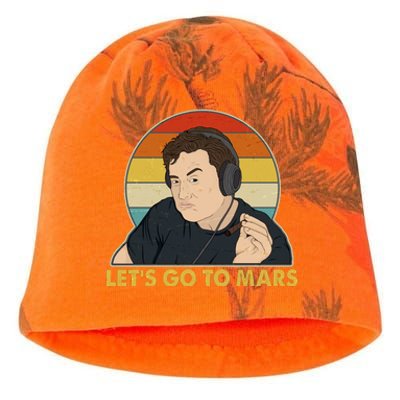 Retro Vintage Elon Musk Let's Go To Mars Kati - Camo Knit Beanie