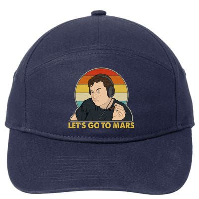 Retro Vintage Elon Musk Let's Go To Mars 7-Panel Snapback Hat