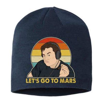 Retro Vintage Elon Musk Let's Go To Mars Sustainable Beanie