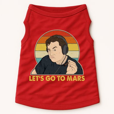 Retro Vintage Elon Musk Let's Go To Mars Doggie Tank