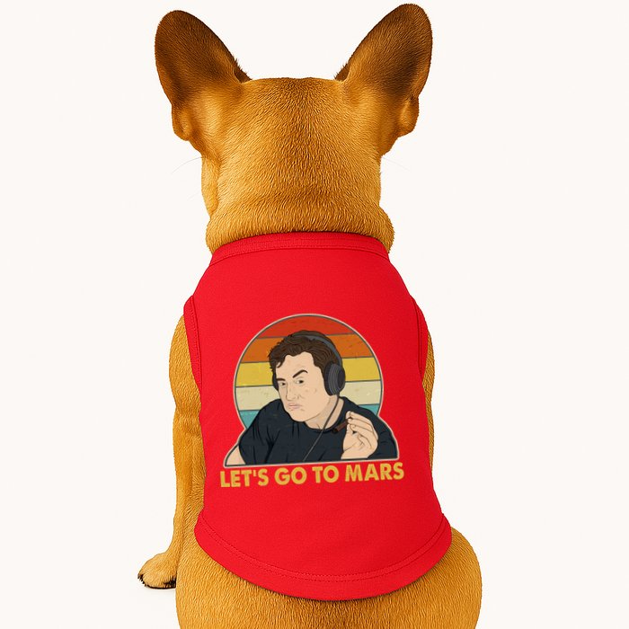 Retro Vintage Elon Musk Let's Go To Mars Doggie Tank