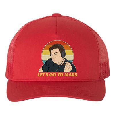 Retro Vintage Elon Musk Let's Go To Mars Yupoong Adult 5-Panel Trucker Hat