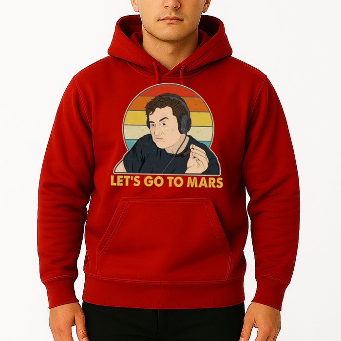 Retro Vintage Elon Musk Let's Go To Mars Hoodie