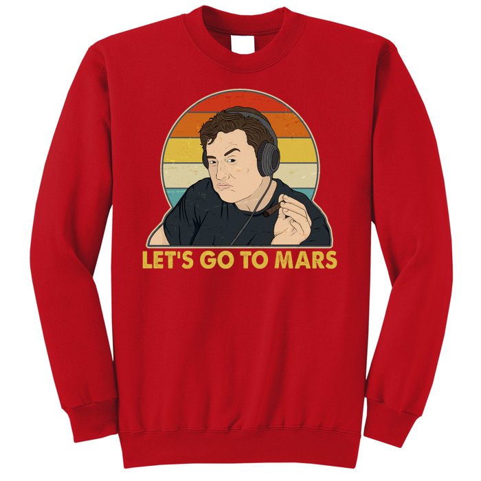 Retro Vintage Elon Musk Let's Go To Mars Sweatshirt