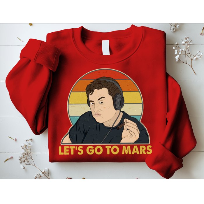 Retro Vintage Elon Musk Let's Go To Mars Sweatshirt