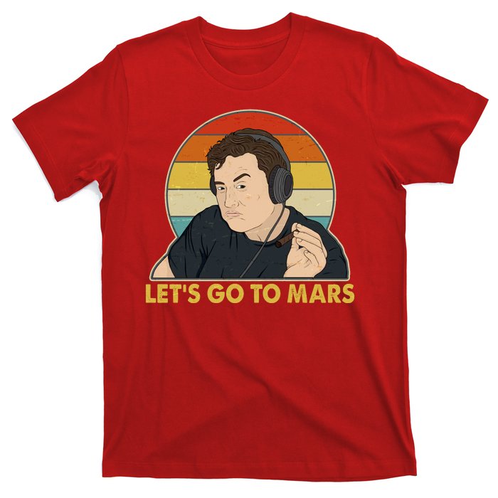 Retro Vintage Elon Musk Let's Go To Mars T-Shirt