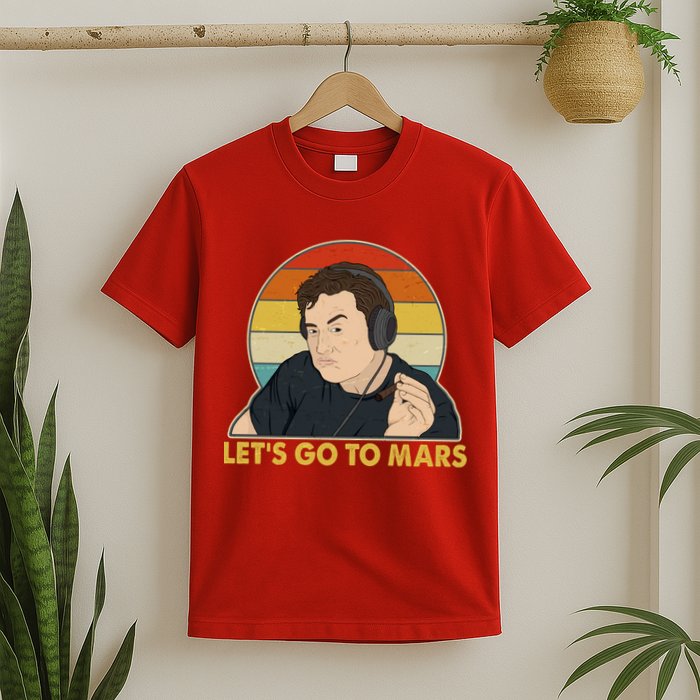 Retro Vintage Elon Musk Let's Go To Mars T-Shirt