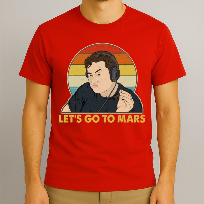 Retro Vintage Elon Musk Let's Go To Mars T-Shirt