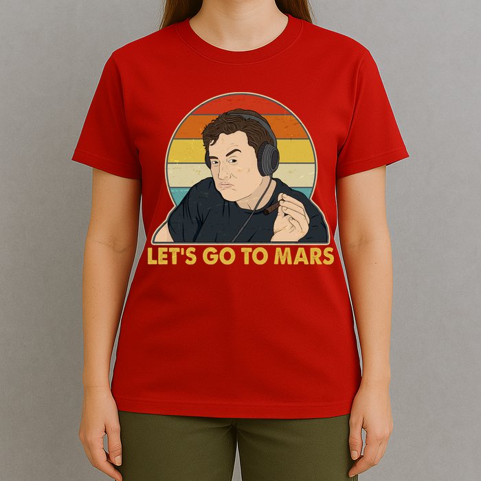 Retro Vintage Elon Musk Let's Go To Mars T-Shirt