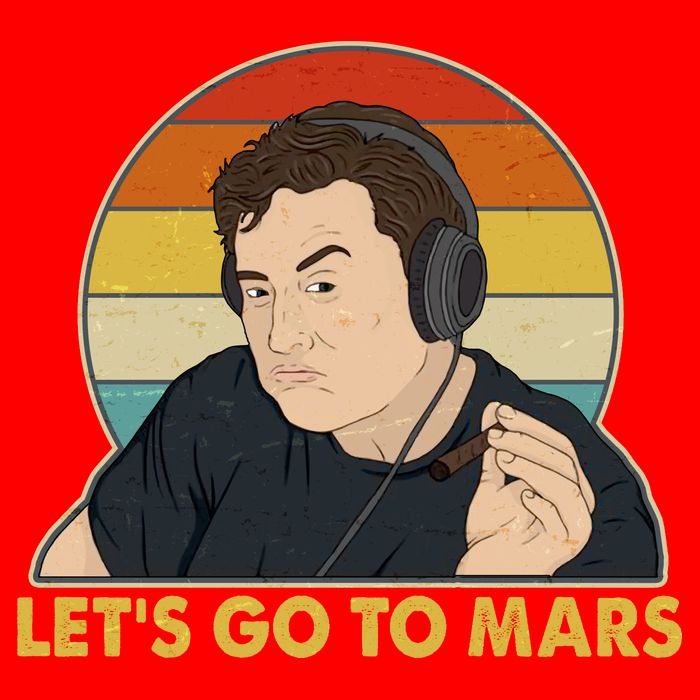 Retro Vintage Elon Musk Let's Go To Mars Tall T-Shirt