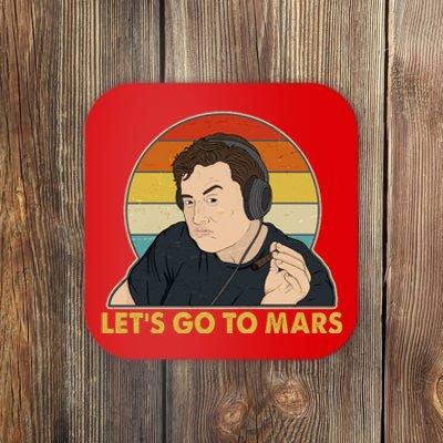 Retro Vintage Elon Musk Let's Go To Mars Coaster