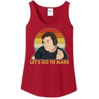 Retro Vintage Elon Musk Let's Go To Mars Ladies Essential Tank