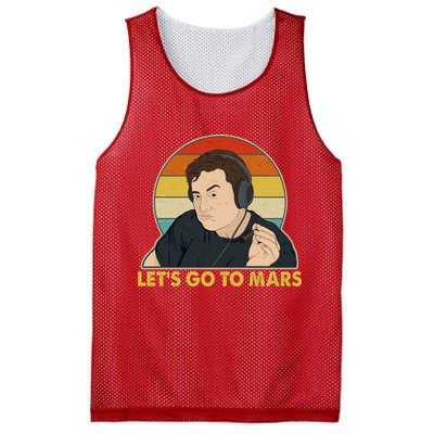 Retro Vintage Elon Musk Let's Go To Mars Mesh Reversible Basketball Jersey Tank