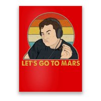 Retro Vintage Elon Musk Let's Go To Mars Poster