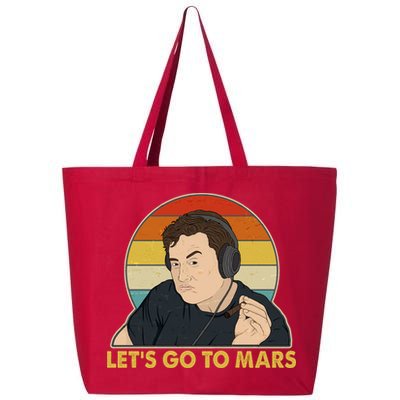 Retro Vintage Elon Musk Let's Go To Mars 25L Jumbo Tote