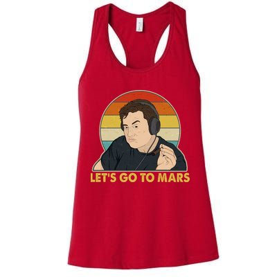 Retro Vintage Elon Musk Let's Go To Mars Womens Tank Top