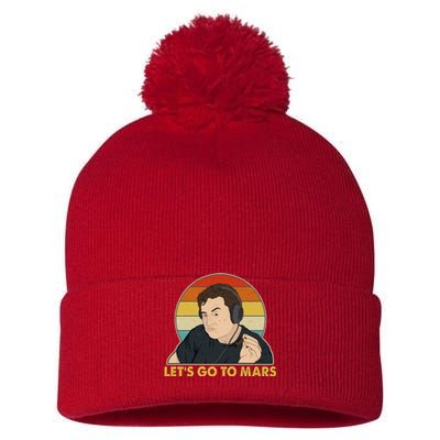 Retro Vintage Elon Musk Let's Go To Mars Pom Pom 12in Knit Beanie