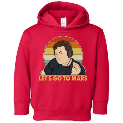 Retro Vintage Elon Musk Let's Go To Mars Toddler Hoodie