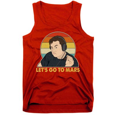Retro Vintage Elon Musk Let's Go To Mars Tank Top