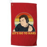Retro Vintage Elon Musk Let's Go To Mars Golf Towel