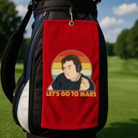 Retro Vintage Elon Musk Let's Go To Mars Golf Towel