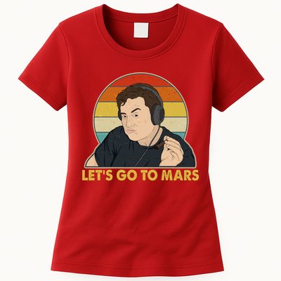 Retro Vintage Elon Musk Let's Go To Mars Womens T-Shirt