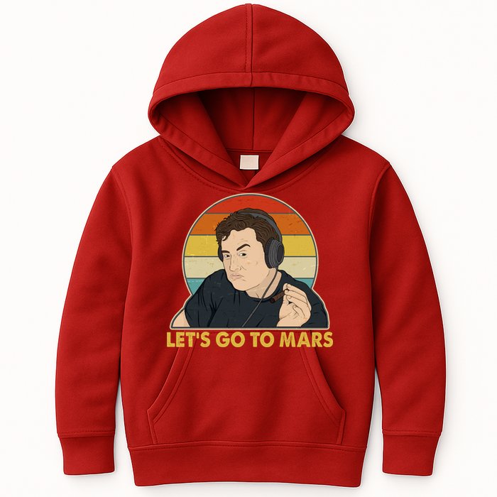 Retro Vintage Elon Musk Let's Go To Mars Kids Hoodie