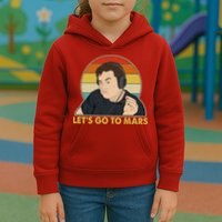 Retro Vintage Elon Musk Let's Go To Mars Kids Hoodie