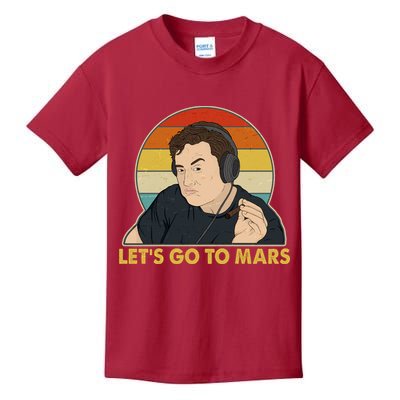 Retro Vintage Elon Musk Let's Go To Mars Kids T-Shirt