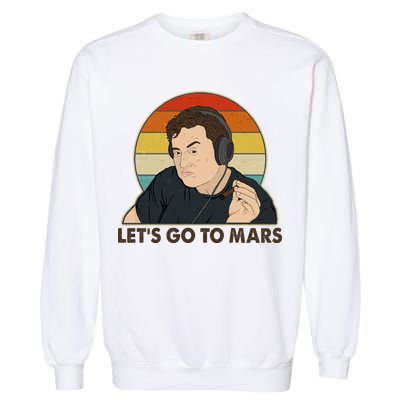 Retro Vintage Elon Musk Let's Go To Mars Garment-Dyed Sweatshirt